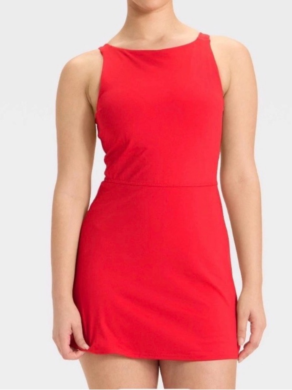 Women's Knit High Neck Active Dress - All In Motion Red S